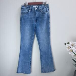Dear John Jeanne Flare High Rise Stretch Blue Jeans Light Wash Womens Size 26x26